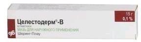 Целестодерм-В с гарамицином 0,1% + 0,1% мазь д/наружн пр 15г N1 туба алюм ПК